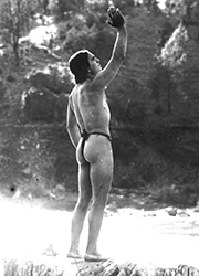 Loinclothed hobby; Obr�zek dne - the picture od the day - �awa rel - The Half Breed, silent movie (1916), loinclothed Douglas Fairbanks