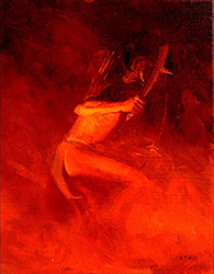 Loinclothed hobby; Obr�zek dne - the picture od the day - �awa rel - Art of Lee Teter, Fire Dance