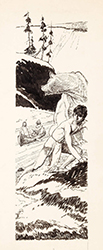 Loinclothed hobby; Obr�zek dne - the picture od the day - �awa rel - Herbert Morton Stoops, Blue Book Magazine Illustration