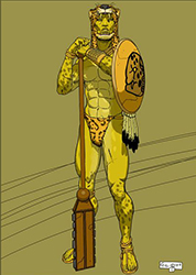 Loinclothed hobby; Obr�zek dne - the picture od the day - �awa rel - Jaguar Warrior Aztec