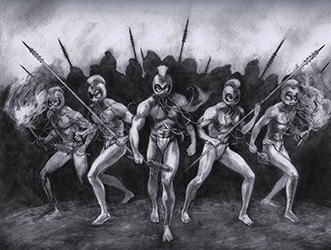 Loinclothed hobby; Obr�zek dne - the picture od the day - �awa rel - Art of Amiri Bennett, Night Marchers