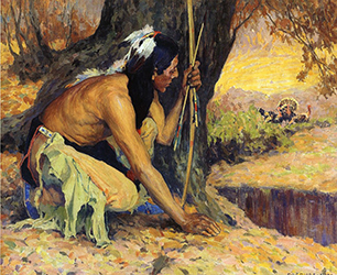 Loinclothed hobby; Obr�zek dne - the picture od the day - �awa rel - Eanger Irving Couse, The Turkey Hunter