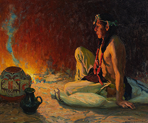 Loinclothed hobby; Obr�zek dne - the picture od the day - �awa rel - Fireside Meditation 