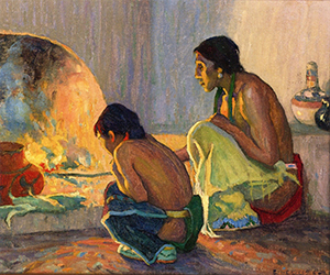 Loinclothed hobby; Obr�zek dne - the picture od the day - �awa rel - Eanger Irving Couse, The Evening Meal