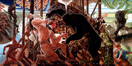 Loinclothed hobby; Obr�zek dne - the picture od the day - �awa rel -Art of Brian Haynes,  Labadie