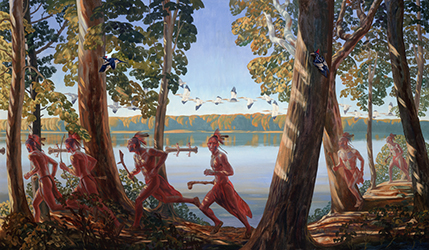 Loinclothed hobby; Obr�zek dne - the picture od the day - �awa rel - Art of Brian Haynes, Along The Edge 