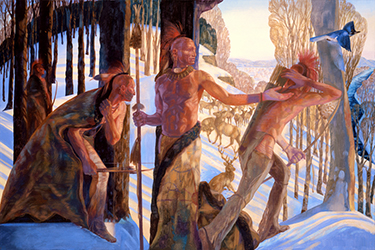 Loinclothed hobby; Obr�zek dne - the picture od the day - �awa rel - Art of Brian Haynes,  People of the Middle Waters