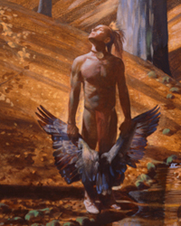 Loinclothed hobby; Obr�zek dne - the picture od the day - �awa rel - Art of Brian Haynes, Birdmanl