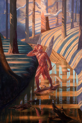 Loinclothed hobby; Obr�zek dne - the picture od the day - �awa rel - Art of Brian Haynes,  Rivers Edge