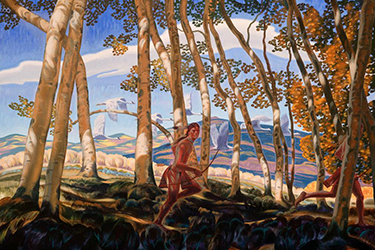 Loinclothed hobby; Obr�zek dne - the picture od the day - �awa rel - Art of Brian Haynes, Aspens Above Tesuque