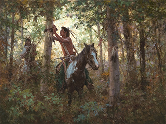Loinclothed hobby; Obr�zek dne - the picture od the day - �awa rel - Howard Terpning, Offerings to the Sun, 1986