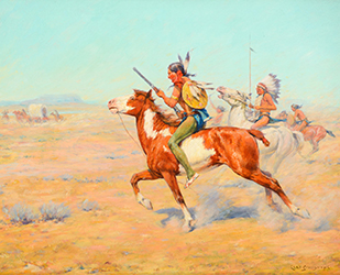 Loinclothed hobby; Obr�zek dne - the picture od the day - �awa rel - Charles Schreyvogel, Indian Warriors