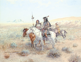 Loinclothed hobby; Obr�zek dne - the picture od the day - �awa rel - Art of O. C. Seltzer 