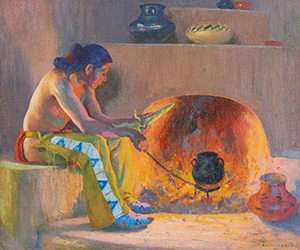 Loinclothed hobby; Obr�zek dne - the picture od the day - �awa rel - Art of Eanger Irving Couse, The Ear of Corn