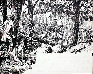 Loinclothed hobby; Obr�zek dne - the picture od the day - �awa rel - Art of Frederic Ray, Frontier forts
