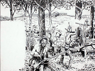 Loinclothed hobby; Obr�zek dne - the picture od the day - �awa rel - Art of Frederic Ray, Frontier forts
