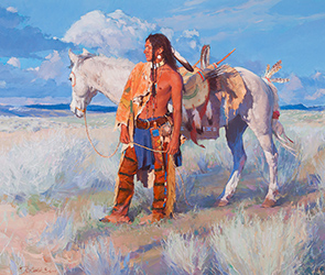 Loinclothed hobby; Obr�zek dne - the picture od the day - �awa rel - Art of Ron Riddick, Silver Sage Sentinel, 2006