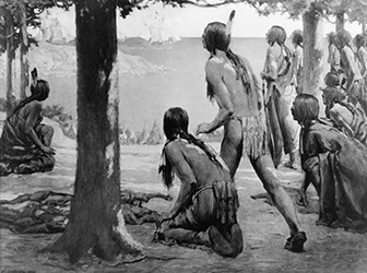 Loinclothed hobby; Obr�zek dne - the picture od the day - �awa rel - The Coming of white man
