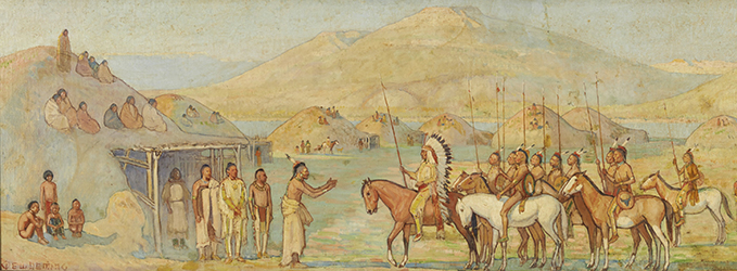 Loinclothed hobby; Obr�zek dne - the picture od the day - �awa rel - Indians on horseback