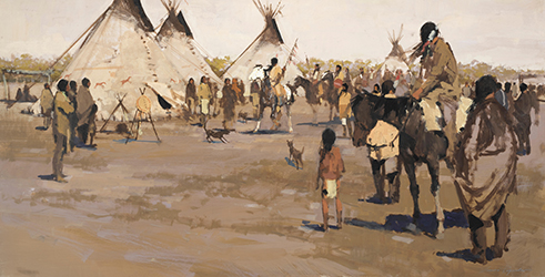 Loinclothed hobby; Obr�zek dne - the picture od the day - �awa rel - Indian�s village