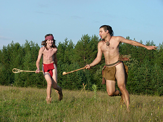 Loinclothed hobby; Obr�zek dne - the picture od the day - �awa rel - Indians on horseback