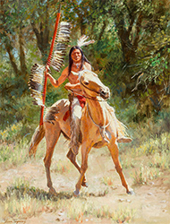 Loinclothed hobby; Obr�zek dne - the picture od the day - �awa rel - Art of Susan Terpning, Horse Dance, 1999