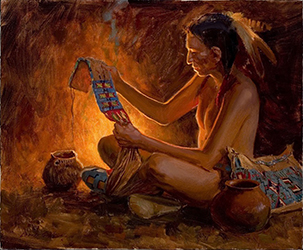 Loinclothed hobby; Obr�zek dne - the picture od the day - �awa rel - Art of Loren Entz, The New Beaded Pipe Bag