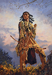 Loinclothed hobby; Obr�zek dne - the picture od the day - �awa rel - Art of Michael Dudash, He Who Stands Tall