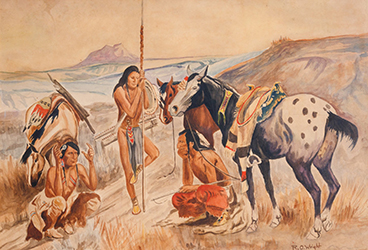 Loinclothed hobby; Obr�zek dne - the picture od the day - �awa rel - Art Rufus O. Wright,  Hen-Ca-Dl-Ska Sioux