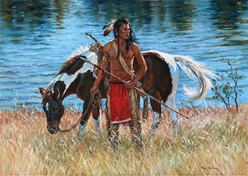 Loinclothed hobby; Obr�zek dne - the picture od the day - �awa rel - Art of Sharon Standridge, A Place to Rest