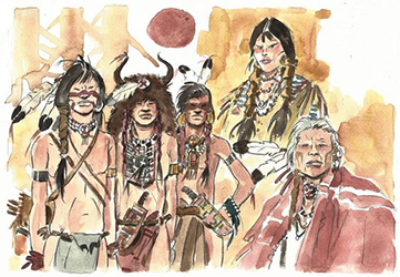 Loinclothed hobby; Obr�zek dne - the picture od the day - �awa rel - Art of Lele Vianello, Indiani,  Tribu iroch�se
