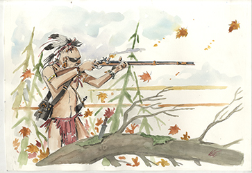 Loinclothed hobby; Obr�zek dne - the picture od the day - �awa rel - Art of Lele Vianello, Indiani