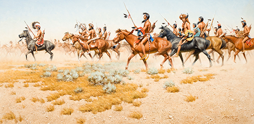 Loinclothed hobby; Obr�zek dne - the picture od the day - �awa rel - Art of Frank McCarthy, Kiowa on the Southern Plains