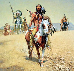 Loinclothed hobby; Obr�zek dne - the picture od the day - �awa rel - Art of Frank Mccarthy, Comanche War Trail