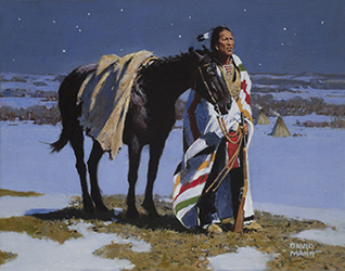 Loinclothed hobby; Obr�zek dne - the picture od the day - �awa rel - Art of David Mann, Early Thaw