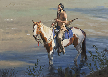 Loinclothed hobby; Obr�zek dne - the picture od the day - �awa rel - Art of Tom Browning, Calvary Blue