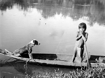 Loinclothed hobby; Obr�zek dne - the picture od the day - �awa rel - Colombia, Rio Band�, Choc� -  Embera people, 1927