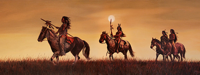 Loinclothed hobby; Obr�zek dne - the picture od the day - �awa rel - Art of Galloway Randy, Last Light of Day