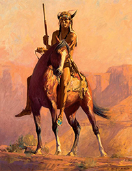 Loinclothed hobby; Obr�zek dne - the picture od the day - �awa rel - Art of David Man, Comanche Ridge