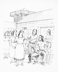 Loinclothed hobby; Obr�zek dne - the picture od the day - �awa rel - Black nad white, loinclothed, serien 2/3