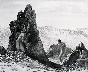 Loinclothed hobby; Obr�zek dne - the picture od the day - �awa rel - Native americans, illustrated