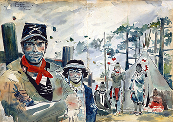 Loinclothed hobby; Obr�zek dne - the picture od the day - �awa rel - Art of Hugo Pratt, Sergent Kirk, 1954