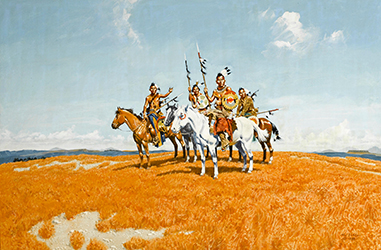 Loinclothed hobby; Obr�zek dne - the picture od the day - �awa rel - Art of Noel Douglas Sickles,  Pawnee