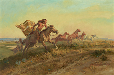 Loinclothed hobby; Obr�zek dne - the picture od the day - �awa rel - Art of Koerner W. H. D. - Art of Joe Neil Beeler, Apache Horse Thieves 