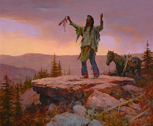 Loinclothed hobby; Obr�zek dne - the picture od the day - �awa rel - Art of Koerner W. H. D. - Art of Howard Terpning,  My Medicine is Strong