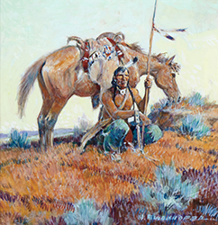 Loinclothed hobby; Obr�zek dne - the picture od the day - �awa rel - Art of Koerner W. H. D. - Art of Nick Eggenhofer,  Navajo Scout