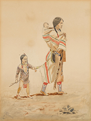 Loinclothed hobby; Obr�zek dne - the picture od the day - �awa rel - Art of Koerner W. H. D. - Art of Charles Marion Russell,  Indian Mother 