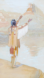 Loinclothed hobby; Obr�zek dne - the picture od the day - �awa rel - Art of Edwin W. Deming, Rain Prayer 