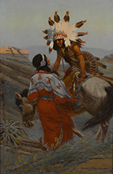 Loinclothed hobby; Obr�zek dne - the picture od the day - �awa rel - Art of Remington Schuyler,  A parting promise
