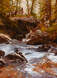 Loinclothed hobby; Obr�zek dne - the picture od the day - �awa rel - Art of Koerner W. H. D. - Art of Howard Terpning, Crows in Yellowstone